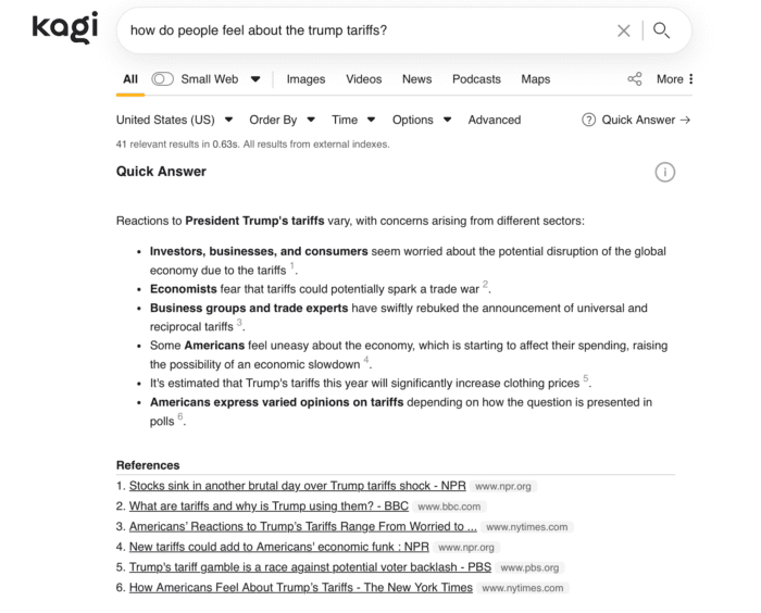 Testing Kagi, a premium search engine for a broken internet